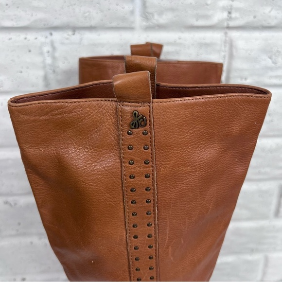 SAM EDELMAN Prina Tall Brown Leather Side Zip Boots - Picture 8 of 9